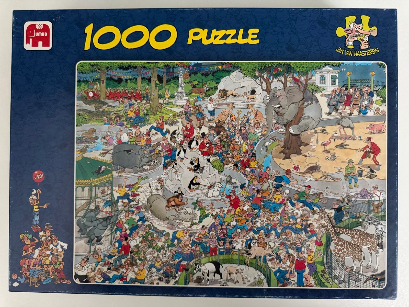 Jan van Haasteren puzzel - Dierentuin (1000 stukjes), Ophalen, 500 t/m 1500 stukjes, Zo goed als nieuw, Legpuzzel