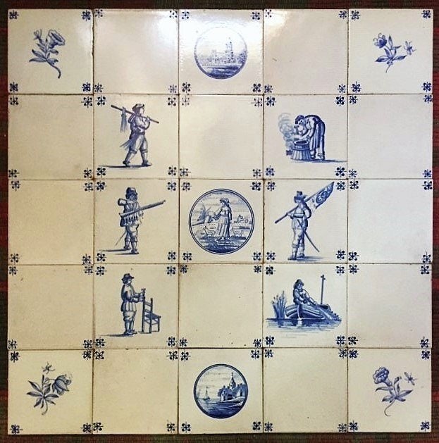 Tegels Tableau Plateau Westraven Beroepen, Antiek en Kunst, Ophalen of Verzenden