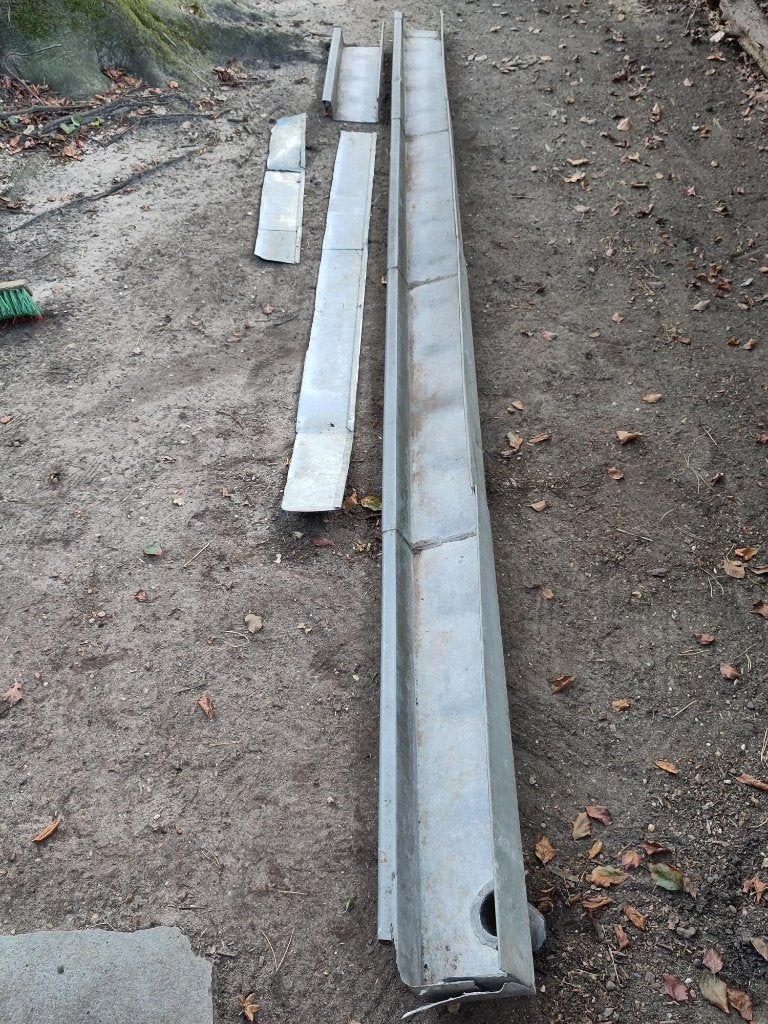 Regengoot van zink 380 cm, Ophalen, Gebruikt, 2 tot 4 meter, 60 tot 80 mm