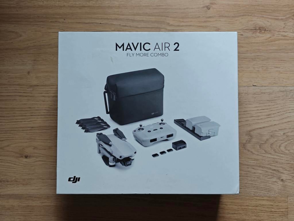 DJI Mavic Air 2 Fly More Combo, 250 tot 900 gram, 30 tot 45 minuten, Cameradrone, Extra accu('s)