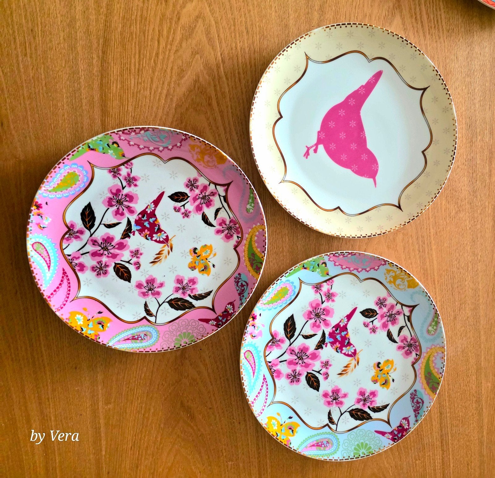 3 puntgave dinerborden van Xenos Birdy Collection, Ophalen of Verzenden, Zo goed als nieuw, Bord(en), Modern