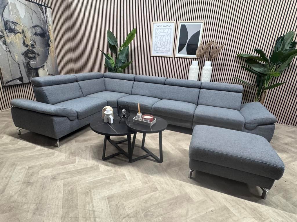 Montel Urban Design Hoekbank - Grijs - 352 x 212