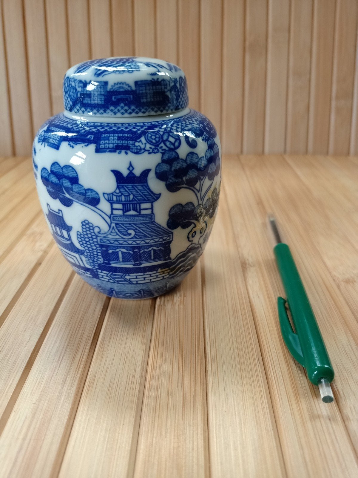 Prachtig Delfts blauw gemberpotje met Oosters Decor, Ophalen of Verzenden