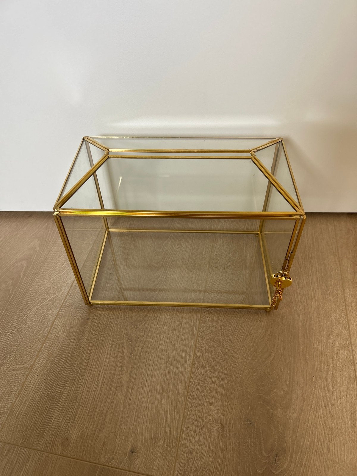 Glazen kaartenbox/enveloppendoos met slotje voor bruiloft, Ophalen, Minder dan 50 cm, 5 – 50, Glas