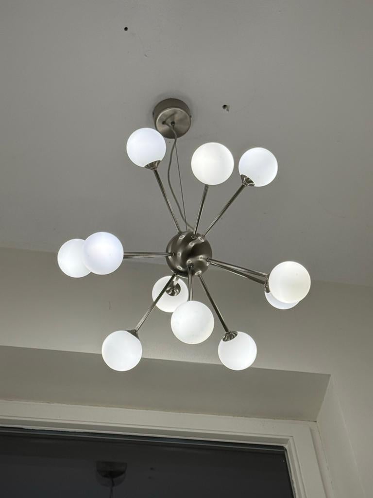 Moderne Sputnik Hanglamp, Ophalen, Gebruikt, Metaal, 50 tot 75 cm