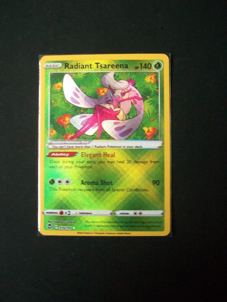 8503: Nieuwe Pokemon Kaart RADIANT TSAREENA HP 140 (016/195), Verzenden, Nieuw, Losse kaart, Foil