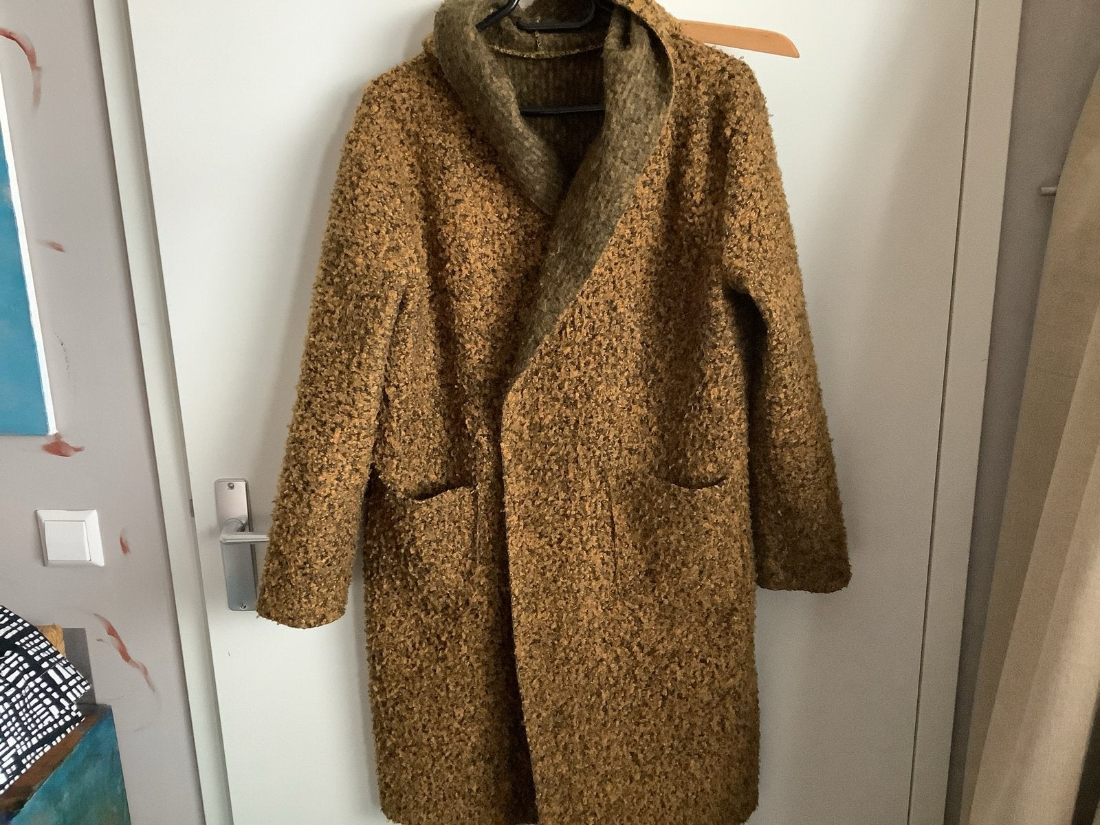 Lange omslagjas met capuchon,alle maten., Kleding | Dames, Verzenden, Zo goed als nieuw, Maat 38/40 (M), Bruin
