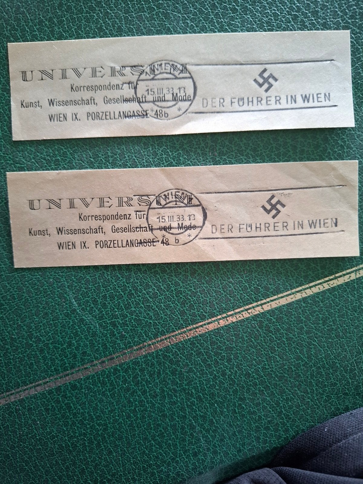 Univers, 1933. Der Führer in Wien., Verzenden, Gestempeld
