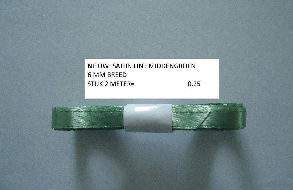 ❤️satijn lint 6mm middengroen ( alleen verzenden, Hobby en Vrije tijd, Scrapbooking, Ophalen, Nieuw, Versiering of Embellishment
