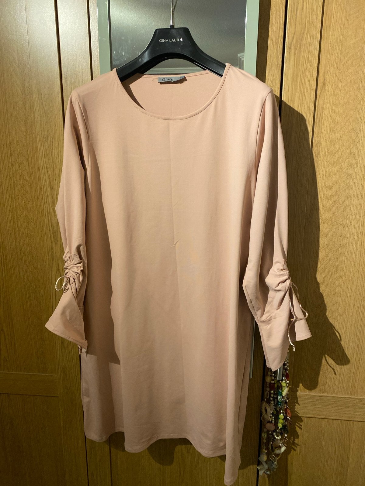 Roze tuniek/jurk met lange mouwen - Maat 44 nieuw, Maat 42/44 (L), Ophalen of Verzenden, Zo goed als nieuw, Lange mouw
