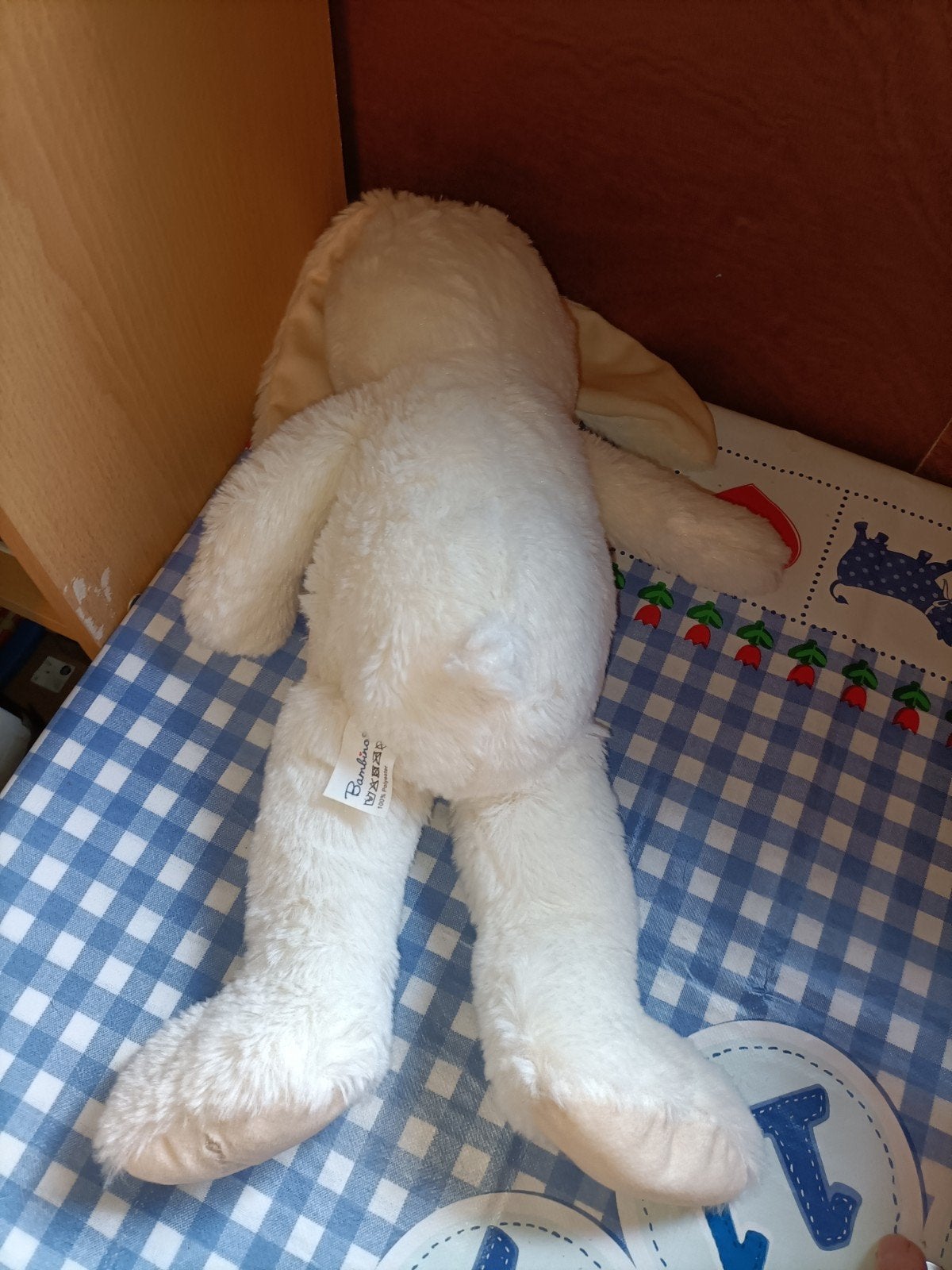Bambino wit konijn knuffel 42 cm groot, Ophalen of Verzenden, Zo goed als nieuw, Konijn