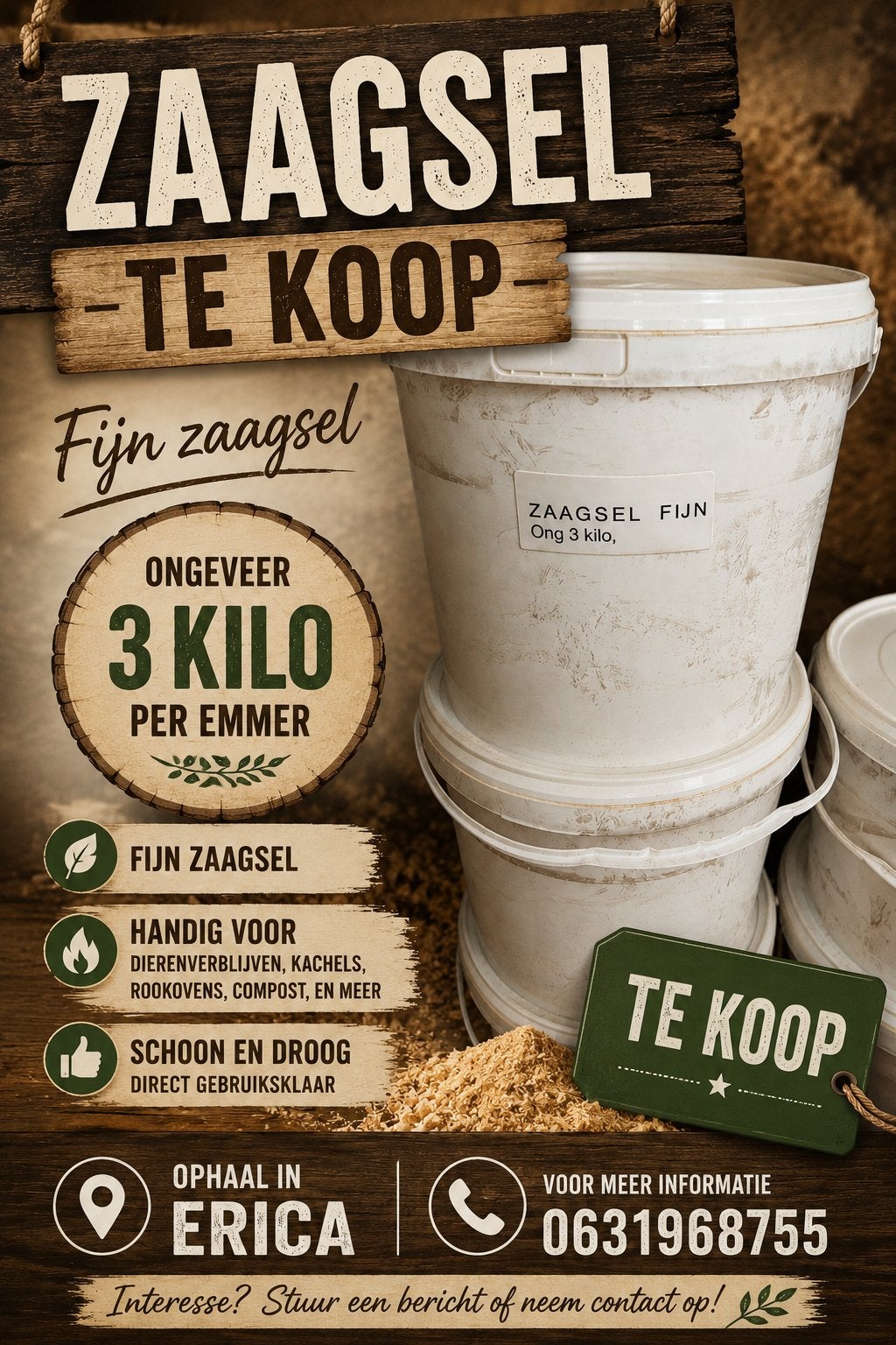 Fijne zaagsel, Ophalen