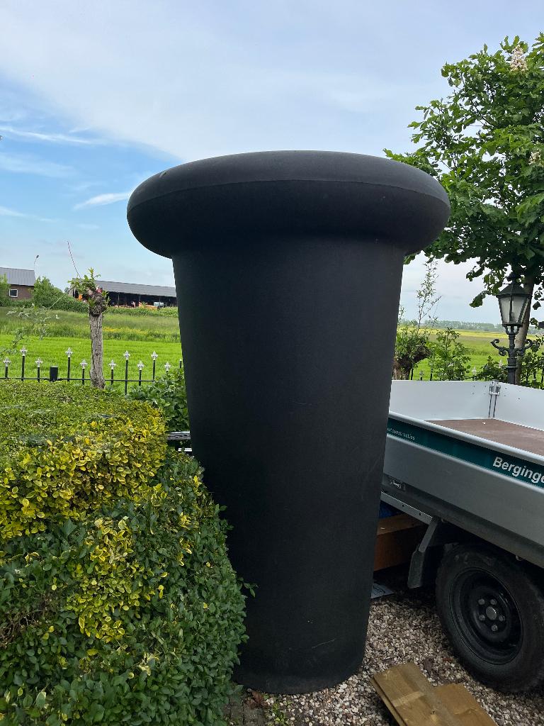XXL kunststof design bloemenpot/ plantenbak 2.0m hoog, Ophalen, Kunststof, 40 cm of meer, Rond
