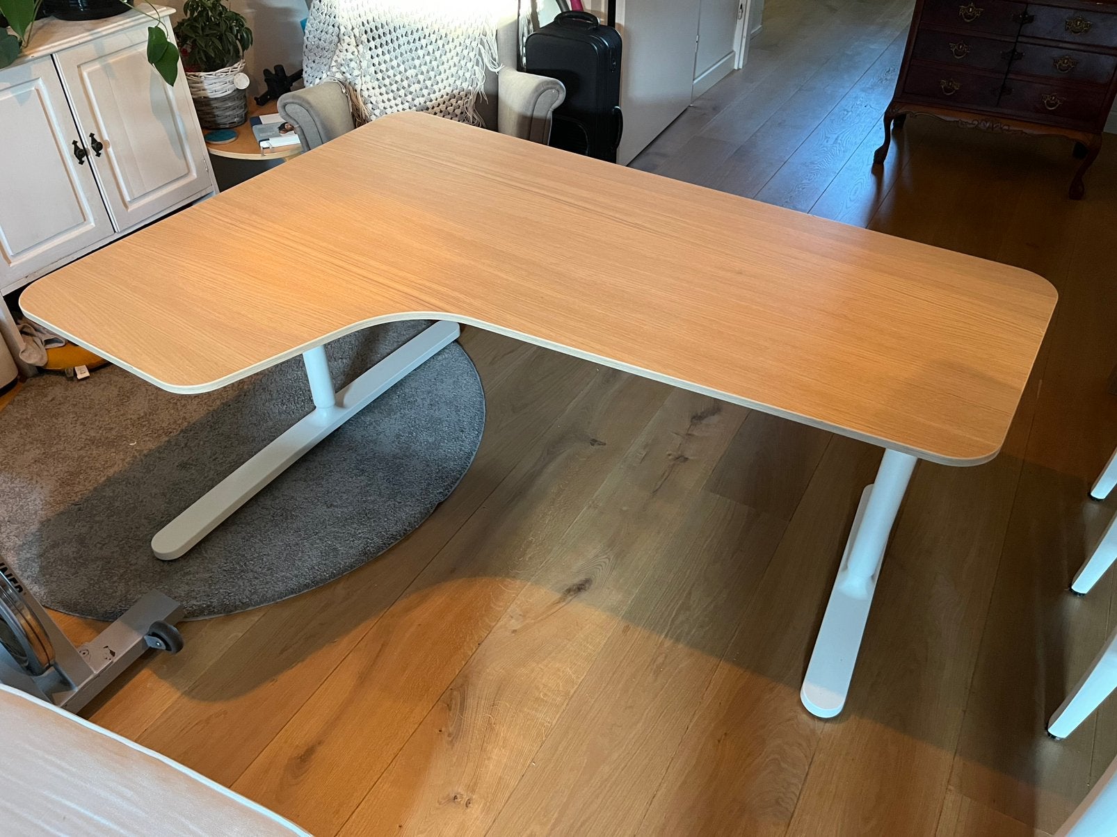 Ikea bekant bureau - 160x80 cm, Ophalen, In hoogte verstelbaar, Zo goed als nieuw