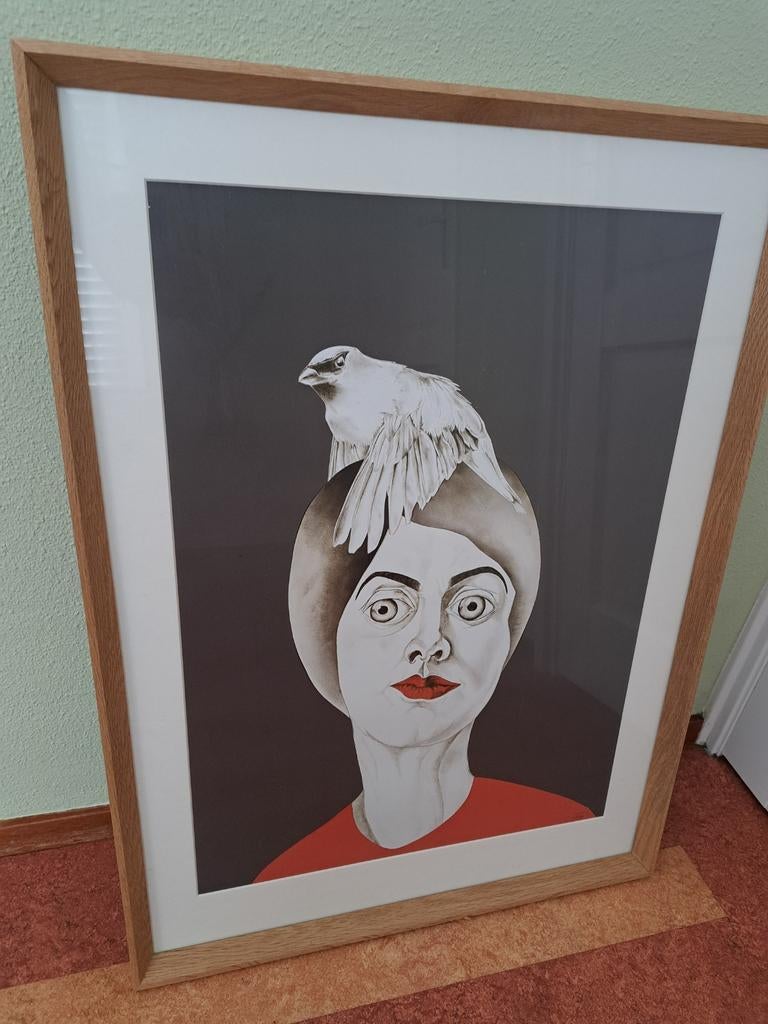 Kunst afbeelding Carla, Lula, Matilda., Ophalen of Verzenden, Hout, Minder dan 50 cm