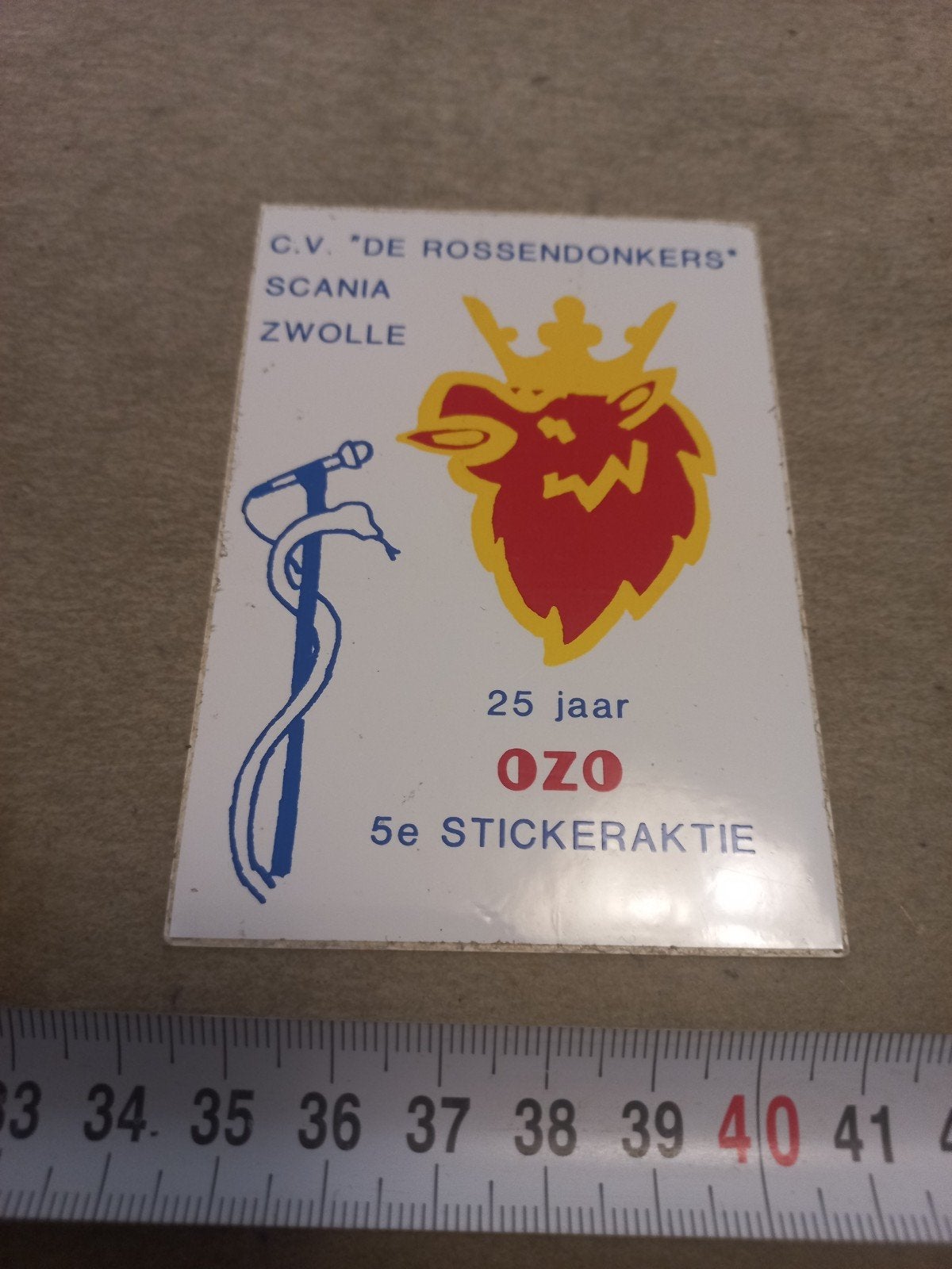 Scania Zwolle OZO 25 jaar 5e Stickeraktie sticker, Verzamelen, Ophalen of Verzenden