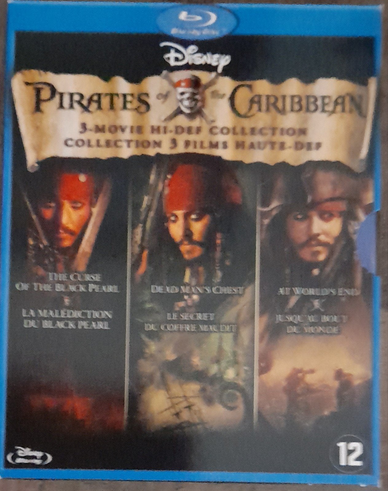 Pirates of the Caribbean: 3-Film Collectie Blu-ray, Avontuur, Gebruikt, Nederlands, Boxset