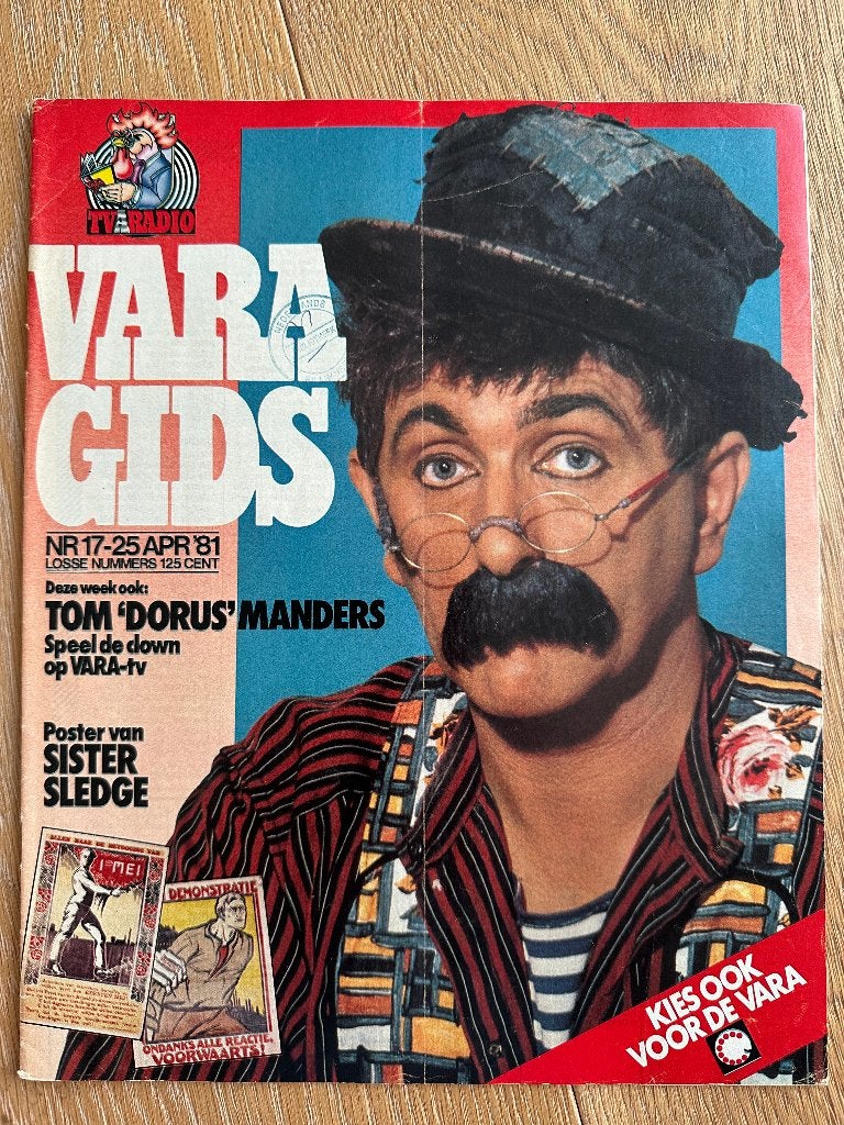VARA Gids 25 apr 1981, met Dorus Tom Manders André van Duin, Ophalen of Verzenden, Gelezen, Muziek, Film of Tv
