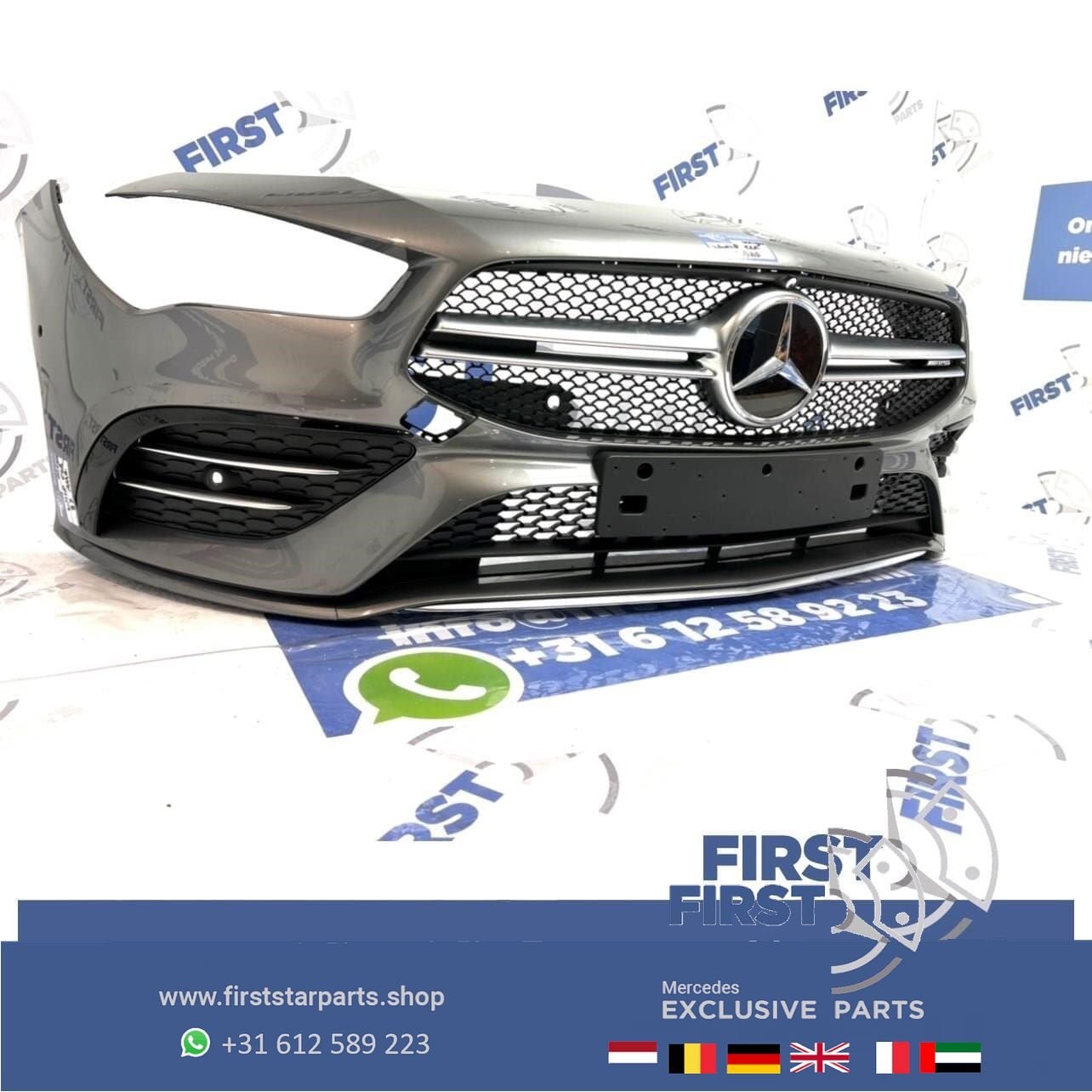 W118 C118 CLA 35 AMG VOORBUMPER COMPLEET Mercedes 2018-2022, Gebruikt, -, Voor, Ophalen of Verzenden