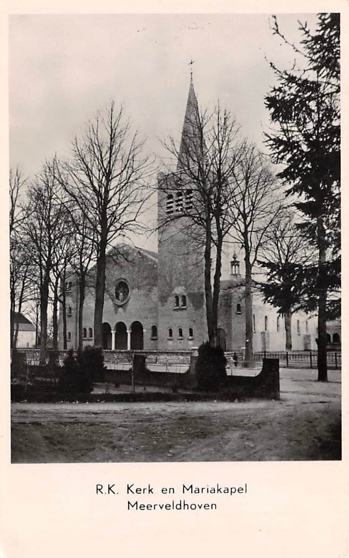 Meerhoven  O.L. Vrouw ter Eik en Mariakapel Veldhoven, Verzenden, 1940 tot 1960, Ongelopen, Noord-Brabant