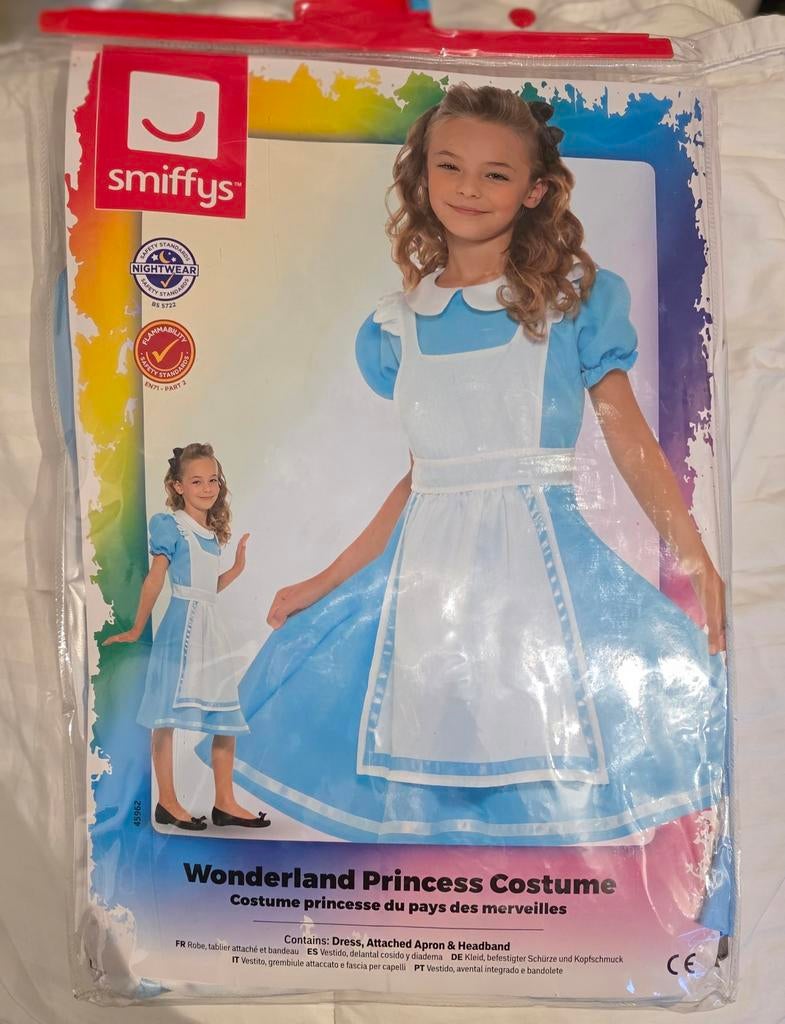 Smiffys Wonderland Prinses Kostuum - Maat 7-9 jaar, Ophalen of Verzenden, Zo goed als nieuw, 134 t/m 140, Meisje