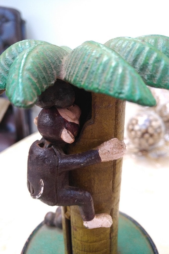 Monkey Bank !!!, Ophalen of Verzenden, Gebruikt, Metaal of Blik, Dier