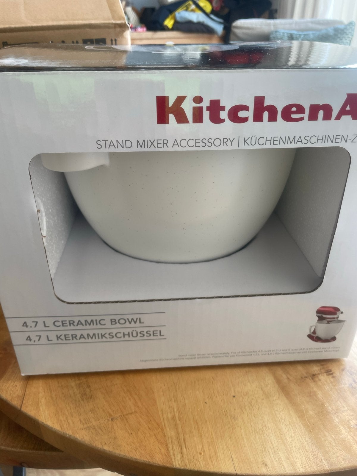 KitchenAid 4.7 L Keramische Kom - Nieuw in doos, Witgoed en Apparatuur, Ophalen of Verzenden, Nieuw