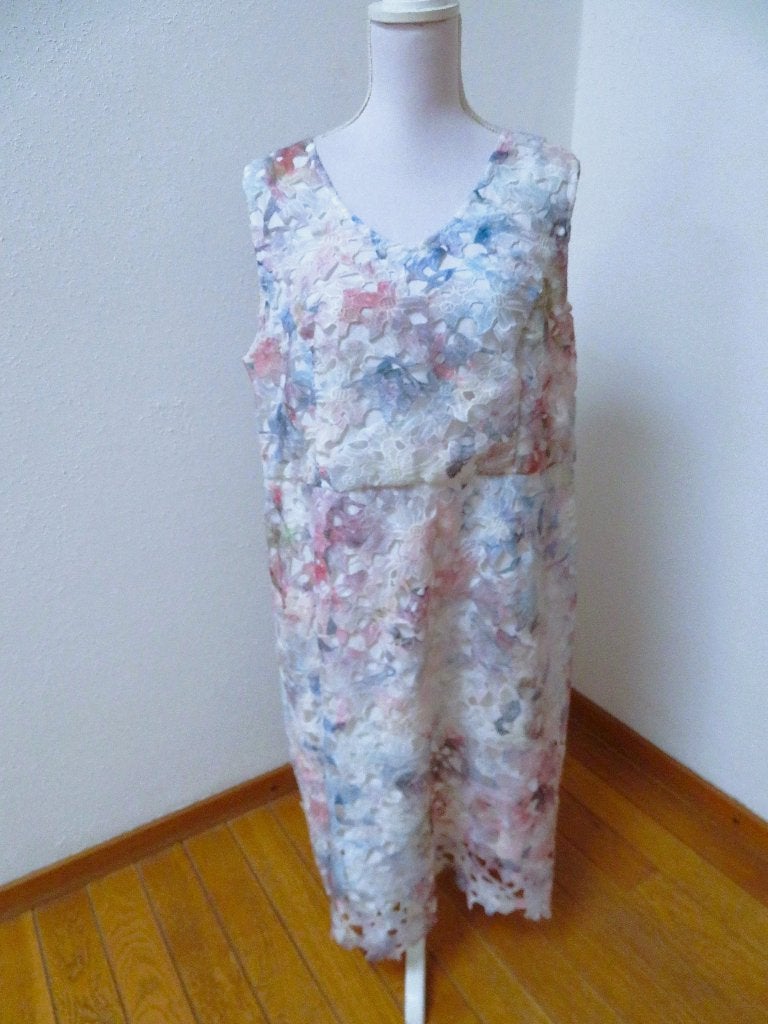 M15 GERRY WEBER kant jurk kreukvrij blauw roze maat 46, Kleding | Dames, Jurken, Blauw, Maat 46/48 (XL) of groter, Ophalen of Verzenden