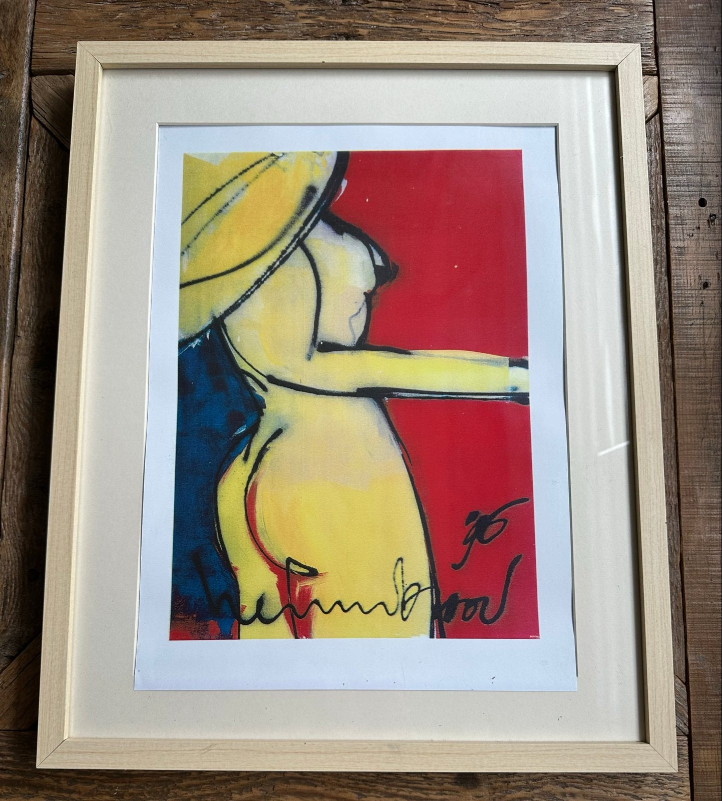 Herman Brood - 'Naked Beauty' - Druk in wissellijst, Antiek en Kunst, Kunst | Schilderijen | Modern, Ophalen, Figuren, Papier/karton
