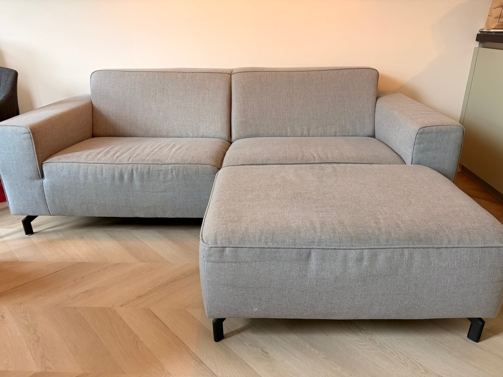 Loods5 Lot bank en hocker, Ophalen, Gebruikt, 75 tot 100 cm, Rechte bank