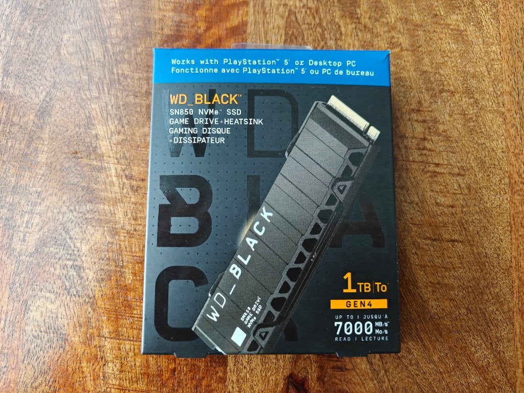WD Black SN850 1TB M.2 2280 PCIe Gen4 x4, NVMe  7,000 MB/s, Intern, SSD, Zo goed als nieuw, 1TB