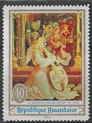 Rwanda 1969 - Yvert 296 - Muzikale Engelen - 40 c. (PF), Verzenden, Overige landen, Postfris