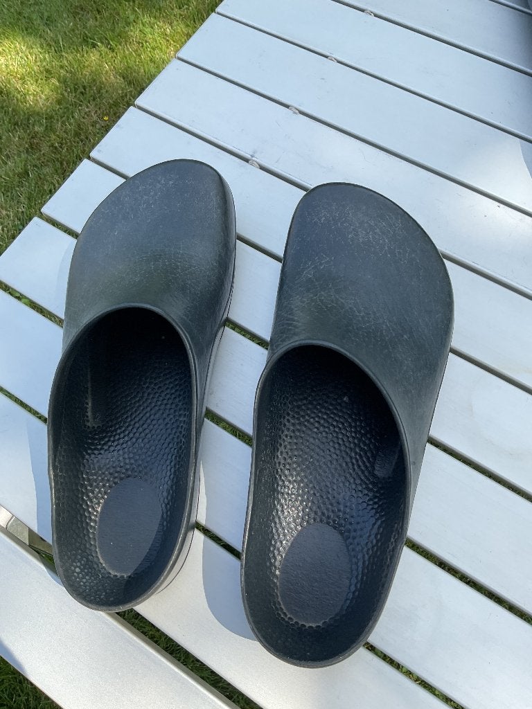 Birkenstock klompen maat 40, Blauw, Overige typen, Ophalen of Verzenden, Gedragen