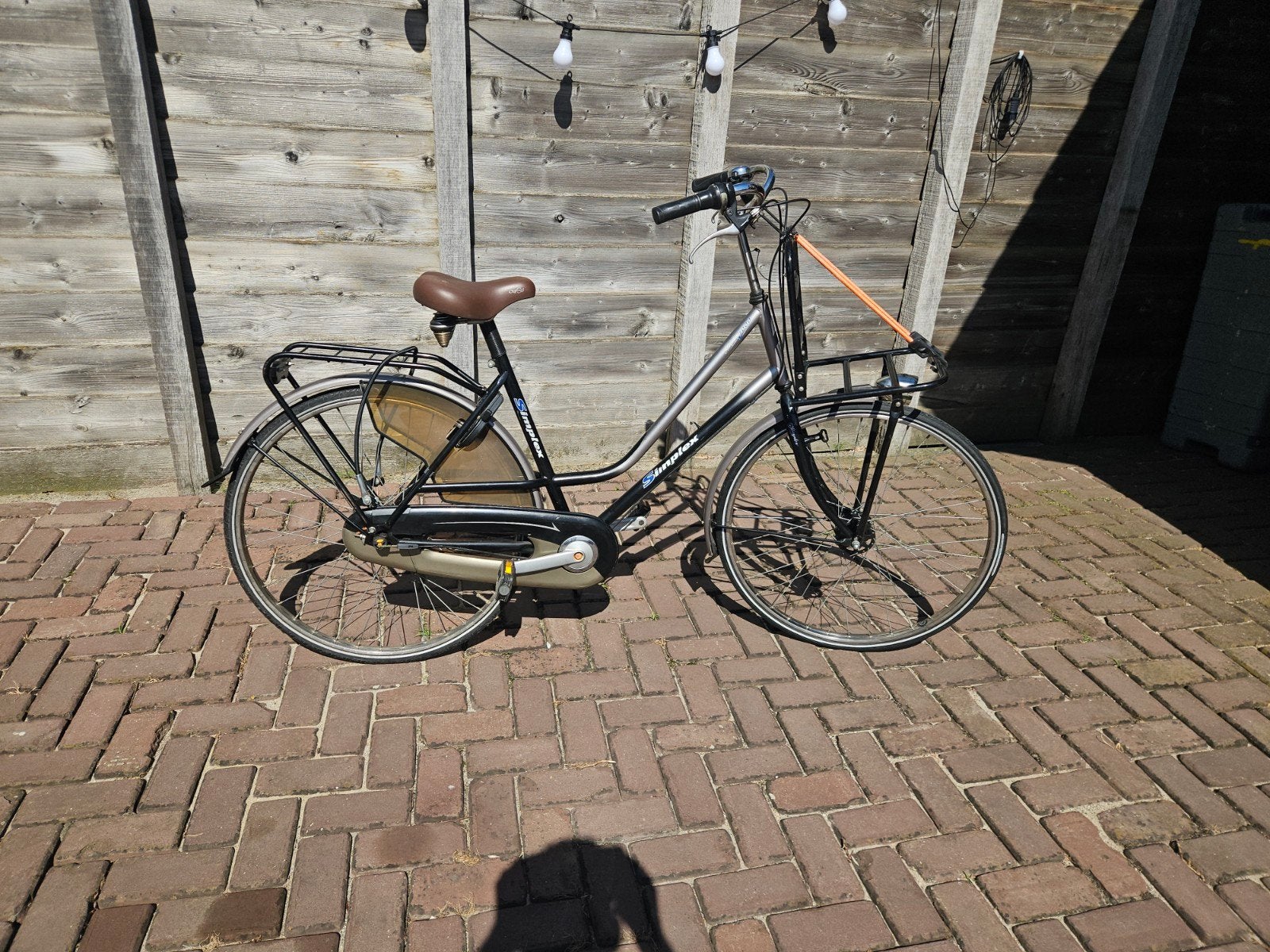 simplex damesfiets  met bagage rek 3 versnellingen, Gebruikt, Versnellingen, Trommelrem, Ophalen