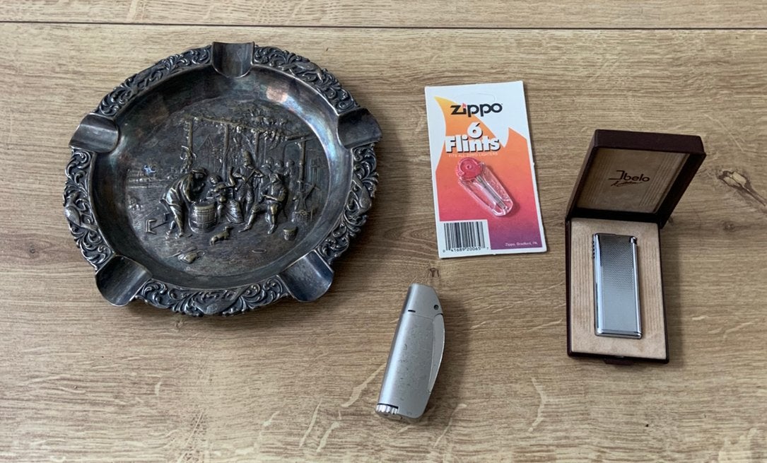 Zippo onderdeel verzilverde asbak aanstekers opruiming, Verzamelen, Rookartikelen, Aanstekers en Luciferdoosjes, Ophalen of Verzenden