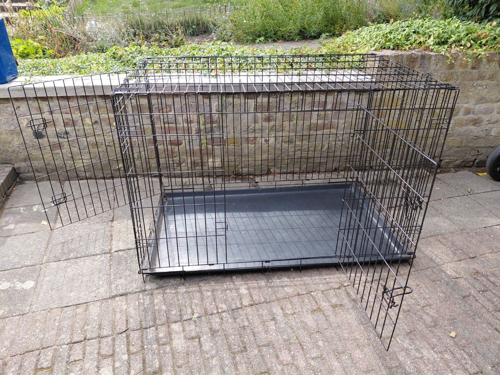 Honden bench zwart, Ophalen