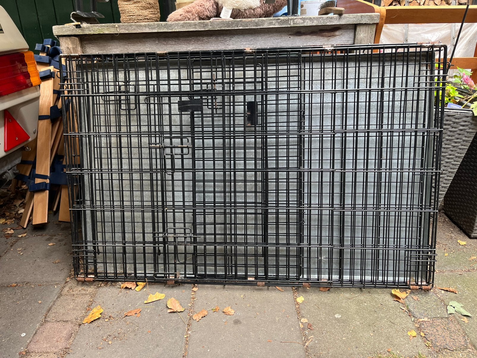 Stalen bench 107x71x77, Ophalen, Zo goed als nieuw, 75 tot 110 cm, 65 tot 100 cm