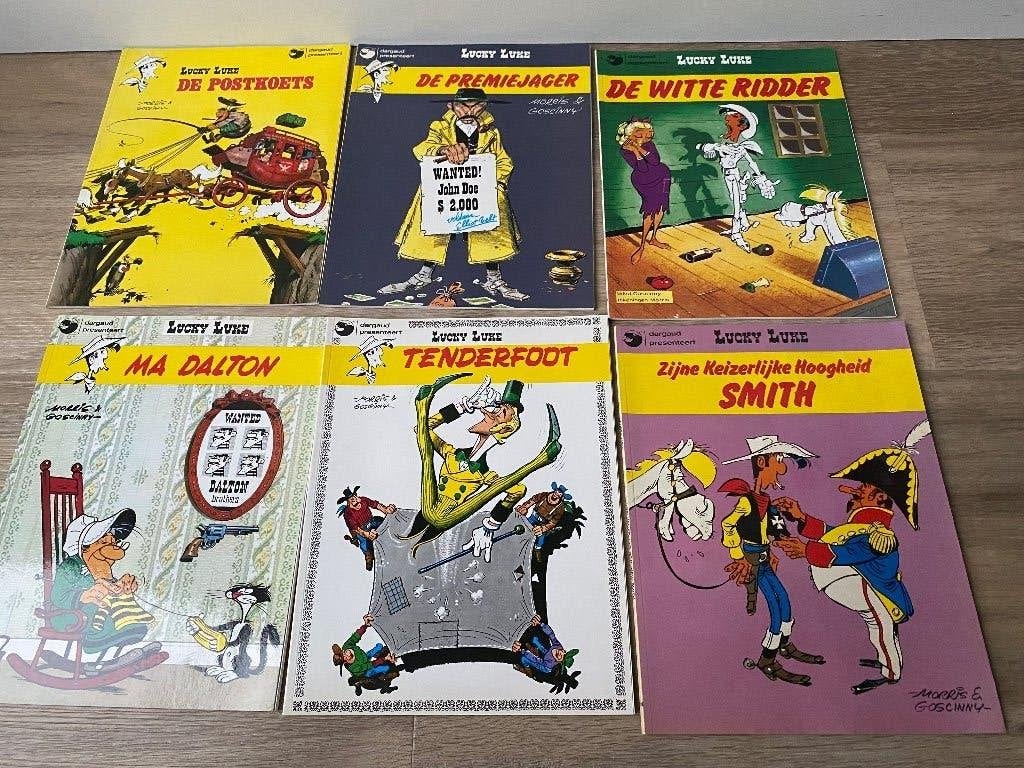 Stripboeken Lucky Luke, Boeken, Meerdere stripboeken, Ophalen of Verzenden, Gelezen