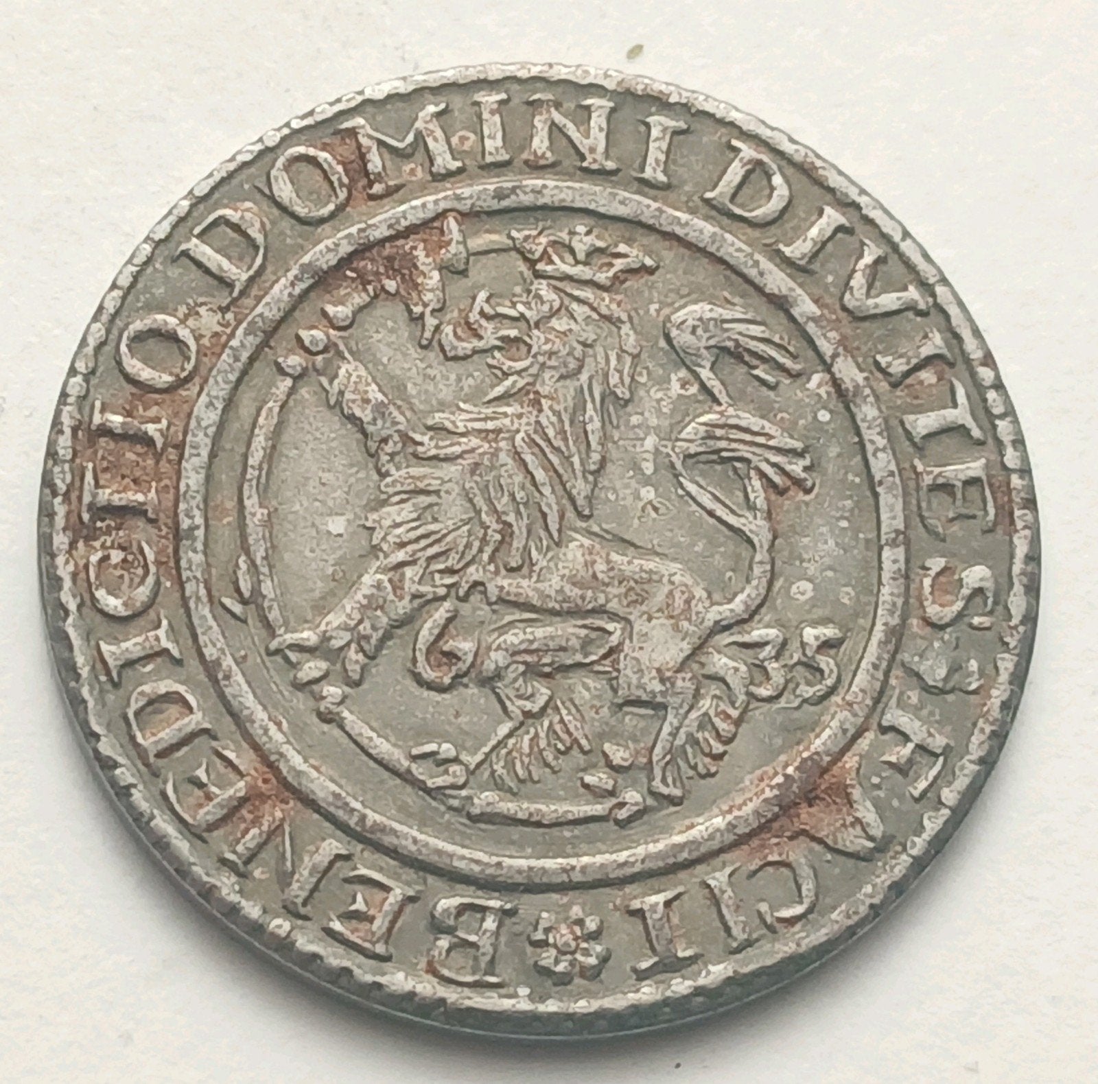 Noorwegen 1/2 Speciedaler 1635 Antieke Replica Munt 1920, Ophalen of Verzenden