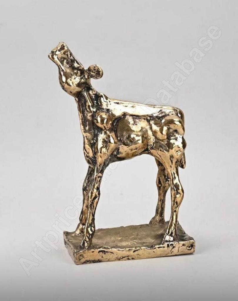 “Gouden Kalf”,brons, goud verguld.Theo Mackaay (1950), Ophalen