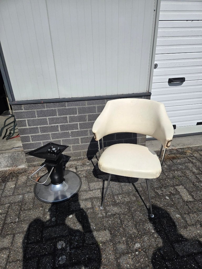kappersstoel vintage retro dames oliepompstoel wachtstoel, Huis en Inrichting, Ophalen, Gebruikt, Vijf, Zes of meer stoelen