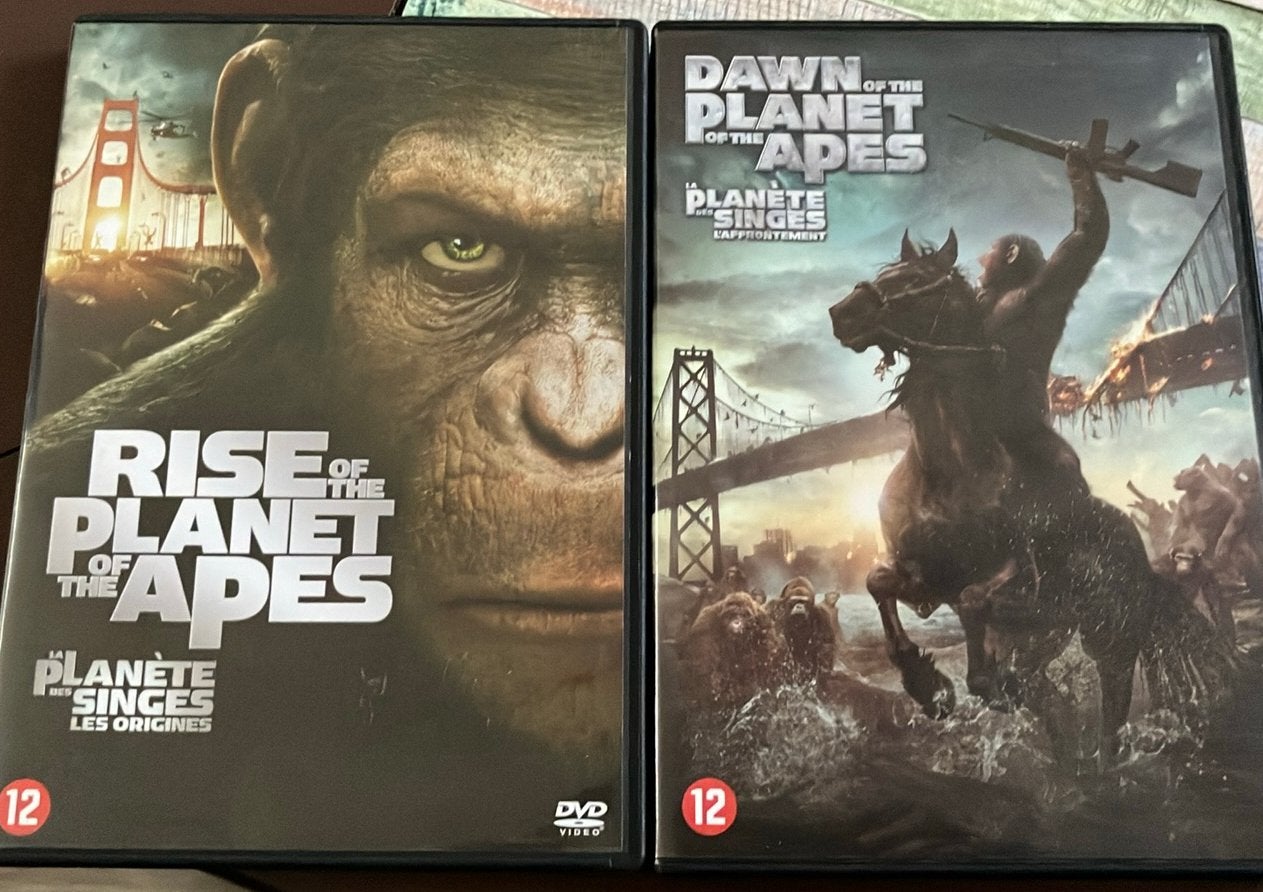 Planets op the apes 2 films dawn and rise op dvd, Nederlands, Ophalen of Verzenden, Zo goed als nieuw, Vanaf 12 jaar