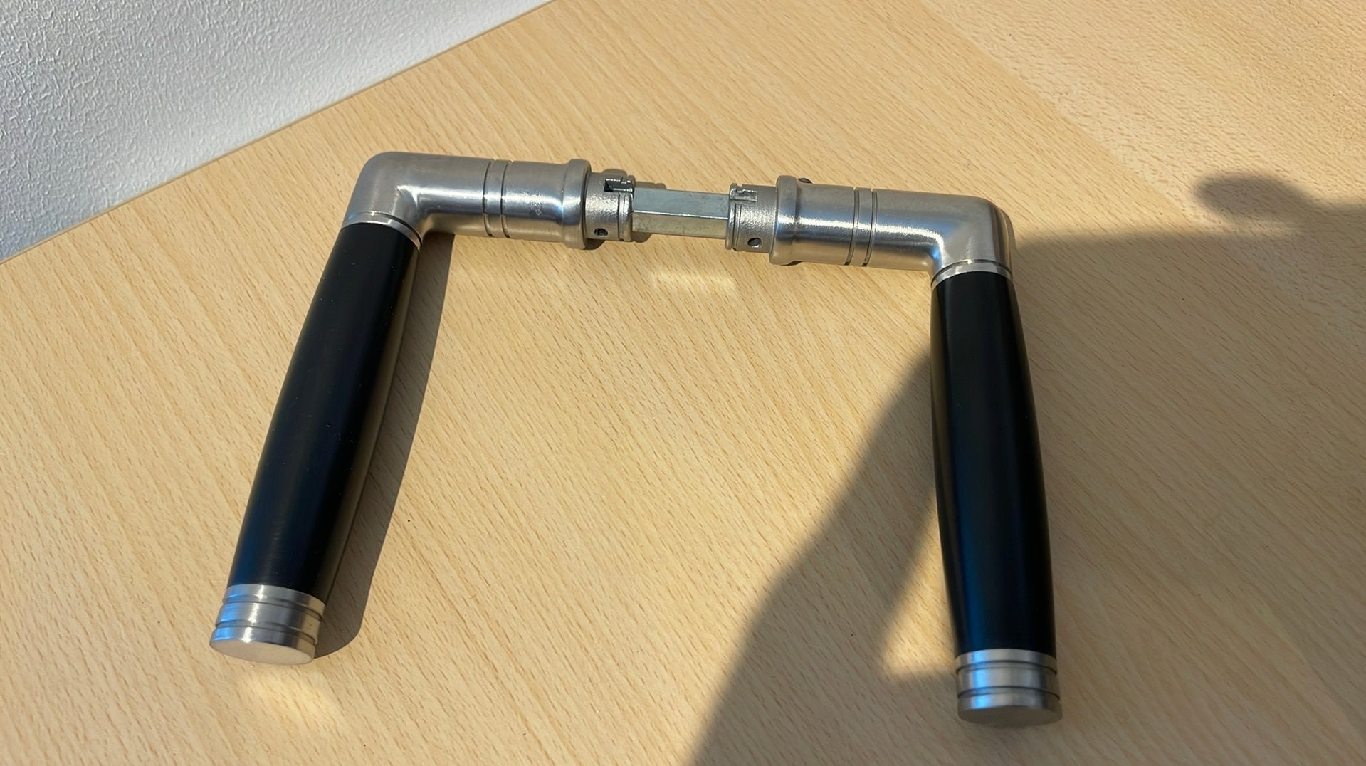 Deurkruk tonmodel rvs zwart ebbenhout, Ophalen of Verzenden, Zo goed als nieuw, Rvs, Klink of Kruk