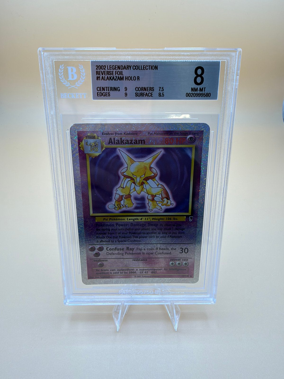 Alakazam 1 legendary collection reverse holo BGS 8, Ophalen of Verzenden, Zo goed als nieuw