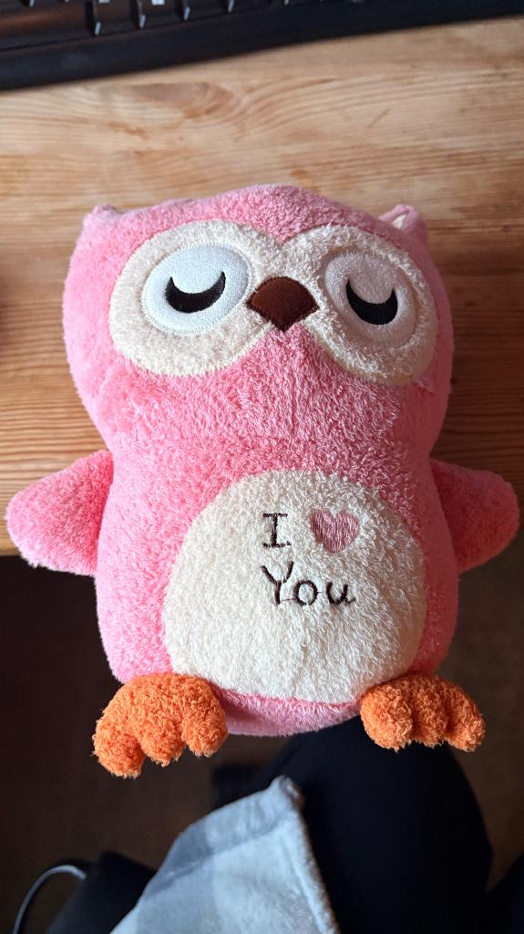 Metoo plushie pink owl, Kinderen en Baby's, Speelgoed | Knuffels en Pluche, Paars, Gebruikt, Overige merken, Overige karakters