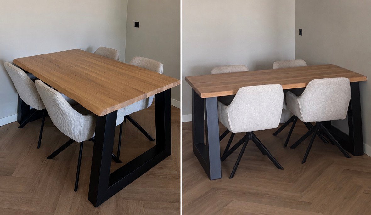 Set metalen tafelpoten, Huis en Inrichting, Tafelonderdelen, Ophalen, Zo goed als nieuw, Rechthoekig, 50 tot 100 cm