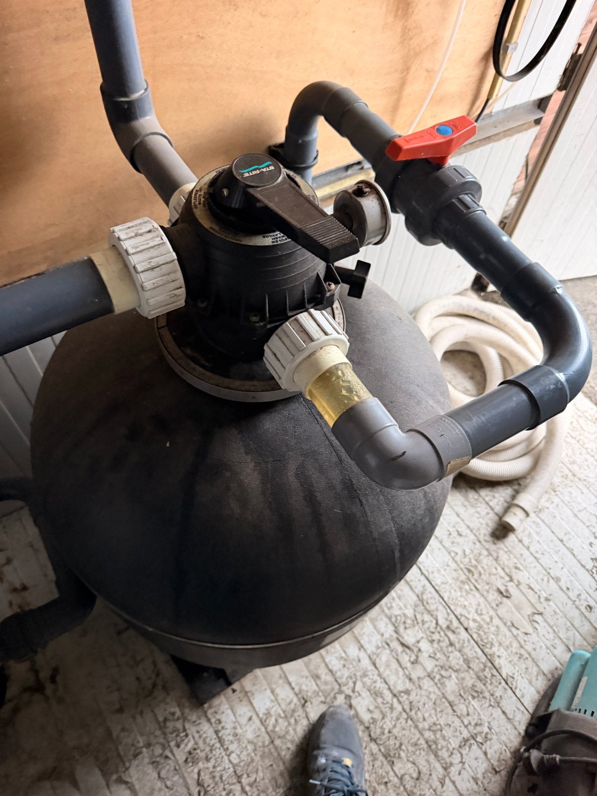 Zwembadpomp met zandfilter en toebehoren, Tuin en Terras, Ophalen, Gebruikt, Zwembadpomp