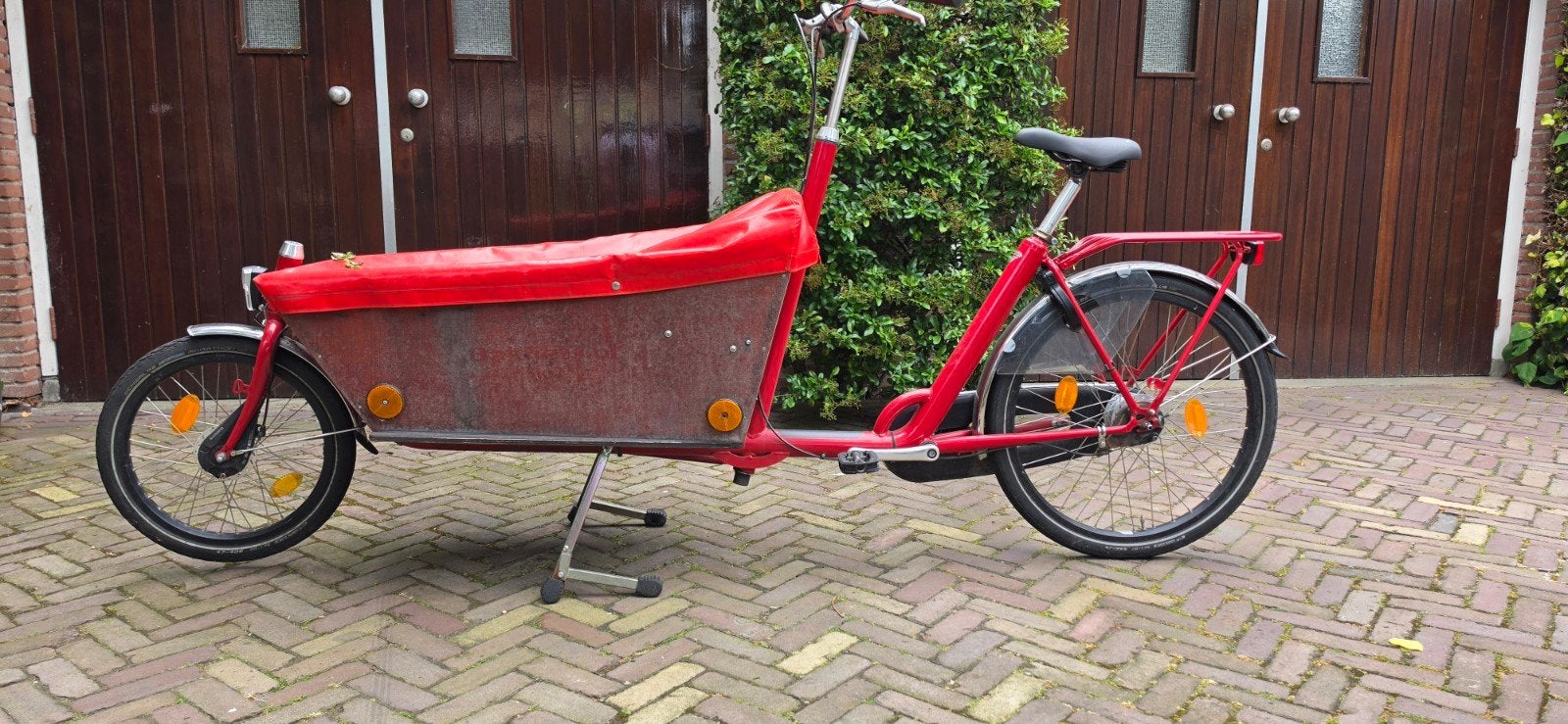 Bakfiets met 8 versnellingen en verwijderbaar bankje, Gebruikt, Huif, Velgrem, 2 kinderen