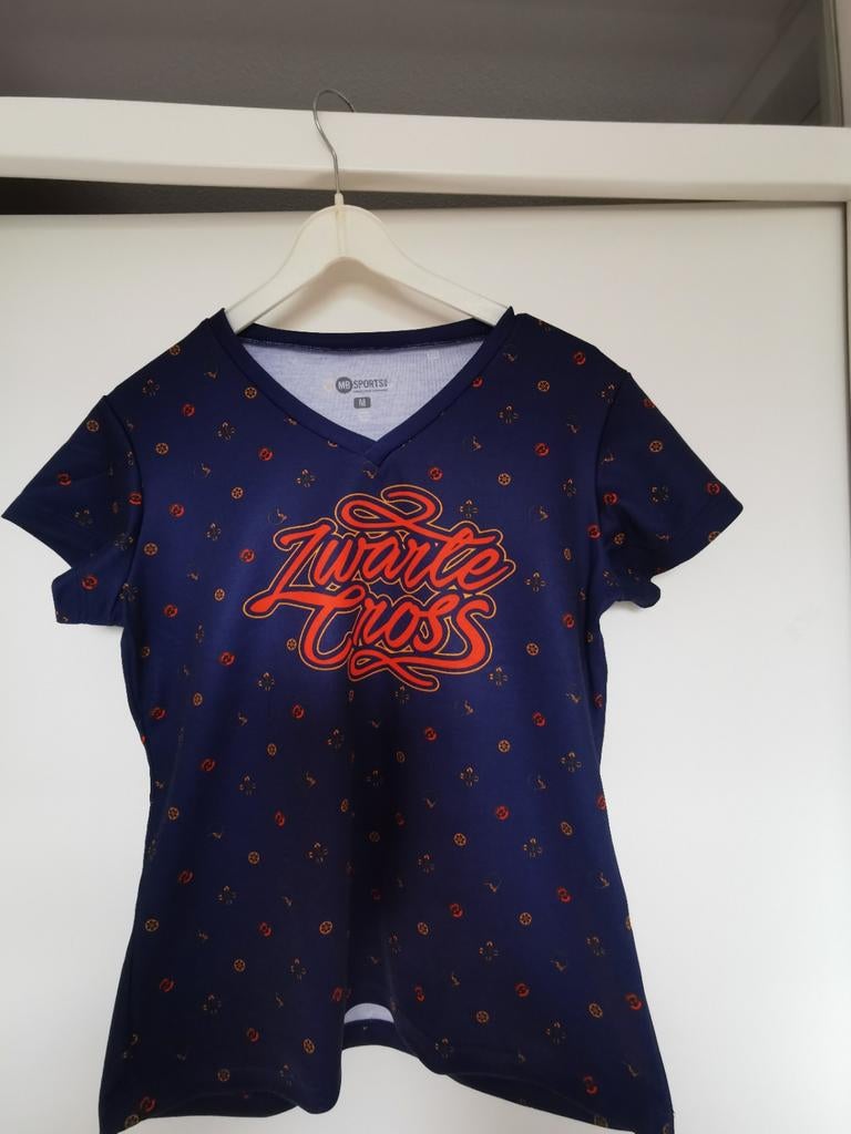 Zwarte Cross T-shirt Maat M, Maat 38/40 (M), Zwarte Cross, Blauw, Ophalen of Verzenden