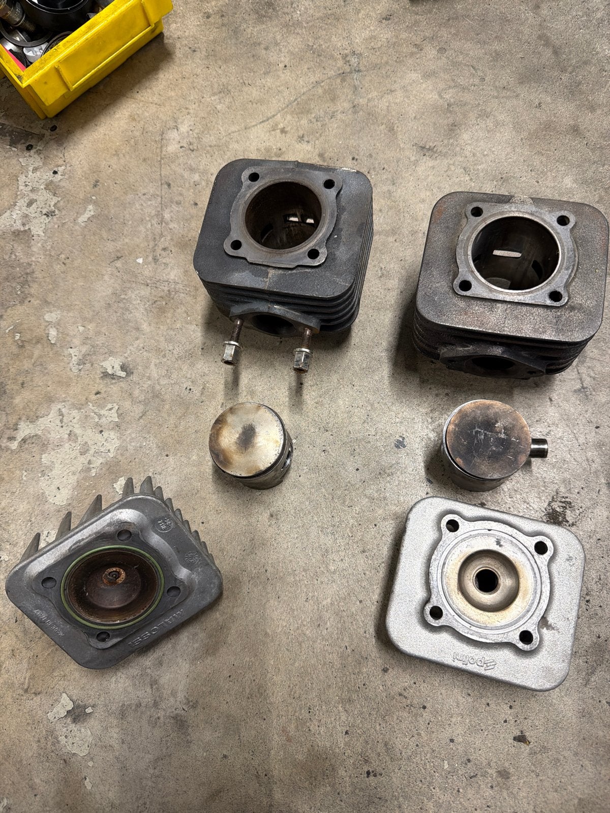 2x 70cc Cilinders: Polini Corsa & Malossi Sport (Opknappers), Fietsen en Brommers, Ophalen of Verzenden, Gebruikt, Cilinder